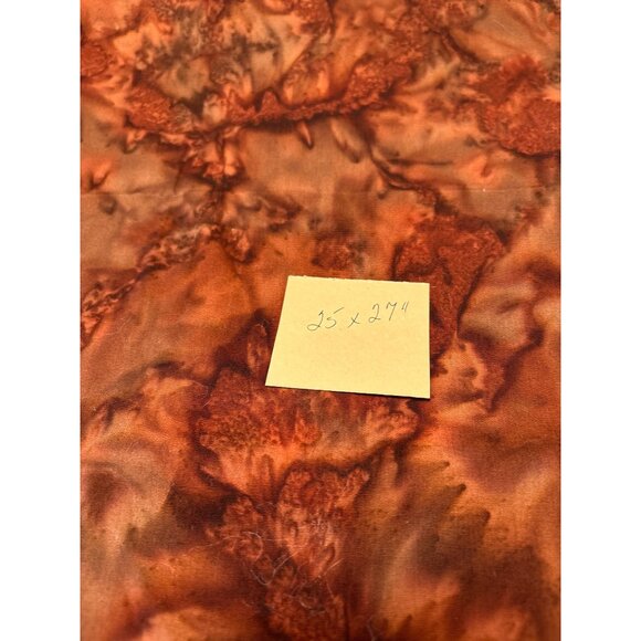 Hand-Dyed Brown & Black Marbled Cotton Fabric 25" x 27" Craft Sewing Quilting Ma - Picture 3 of 4